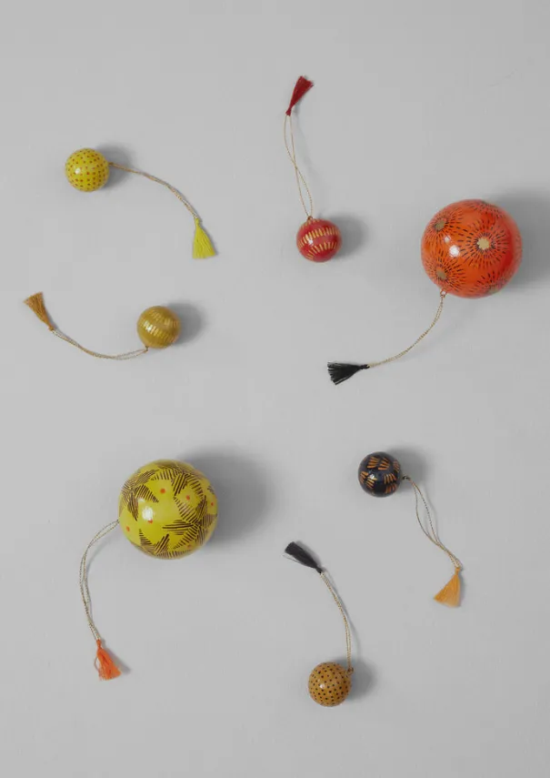 Clearance Mini Hand Painted Bauble Set Christmas Decorations