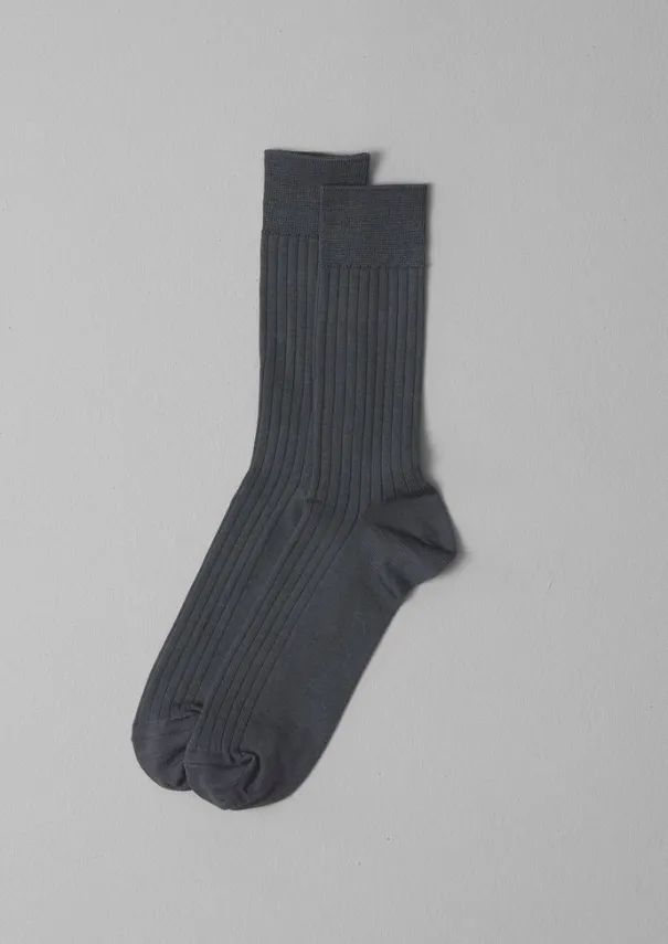 Discount Nishiguchi Kutsushita Silk Cotton Ribbed Socks Socks