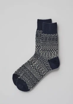 Best Nishiguchi Kutsushita Wool Jacquard Oslo Socks Socks