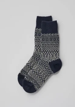Nishiguchi Kutsushita Wool Jacquard Socks Women Socks & Tights