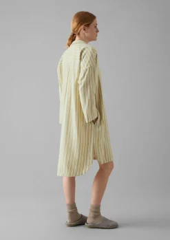 Hot Nova Stripe Flannel Nightshirt Women Nightwear