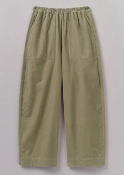 Hot Organic Cord Barrel Leg Trousers Women Cord|Loungewear