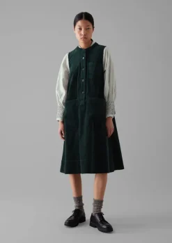 New Organic Cord Sleeveless Tunic Dress Women Cord|Dresses