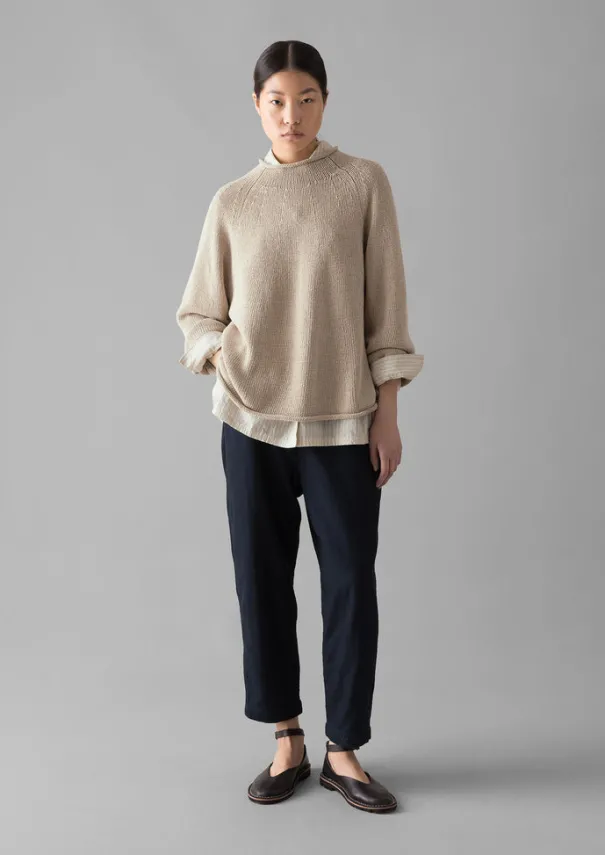New Organic Cotton Linen Easy Sweater Women Linen|Jersey