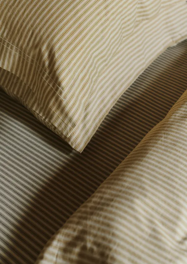 Discount Organic Cotton Ticking Stripe Oxford Pillowcase Textiles|Bed Linen