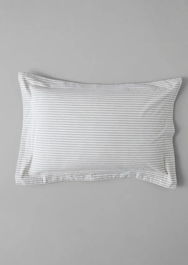 New Organic Cotton Ticking Stripe Oxford Pillowcase Textiles|Bed Linen