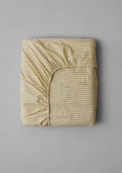 Sale Organic Cotton Ticking Stripe Fitted Sheet Textiles|Bed Linen