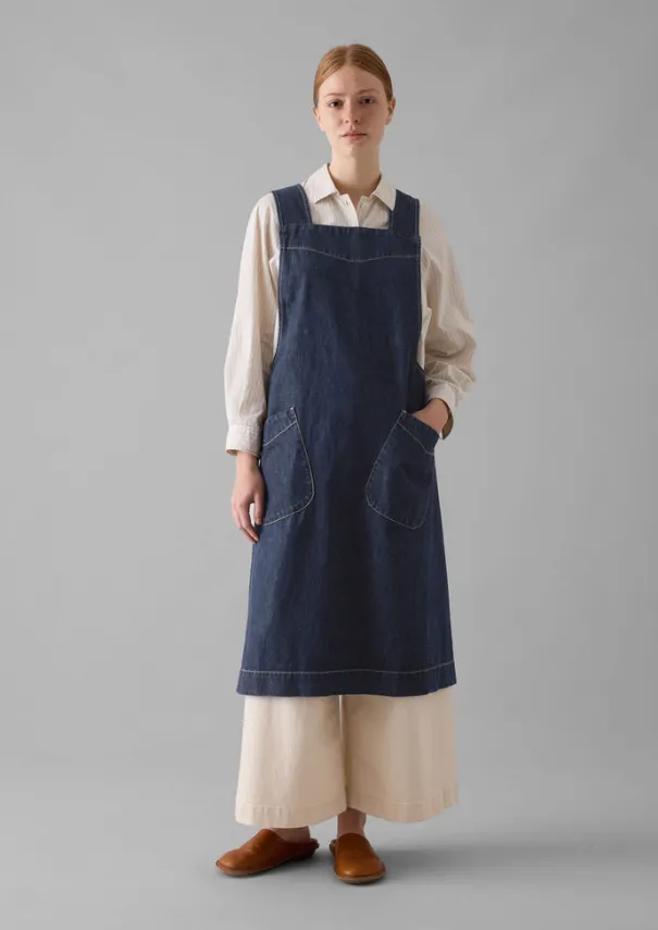 New Organic Denim Cross Back Apron Outdoor|Aprons & Tea Towels