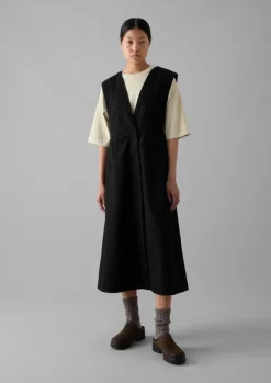 Sale Organic Denim Pinafore Dress Women Denim|Dresses