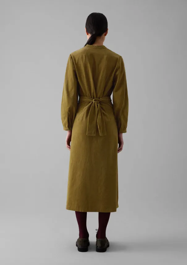 Hot Organic Needlecord Wrap Dress Women Cord|Dresses
