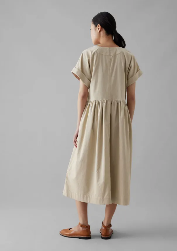 New Organic Needlecord Wrap Front Dress Women Cord|Dresses
