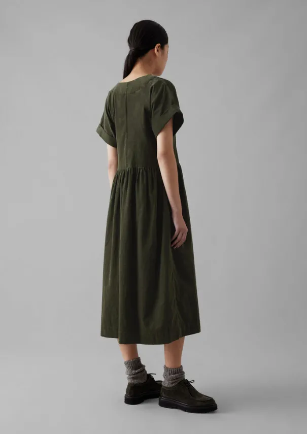 Outlet Organic Needlecord Wrap Front Dress Women Cord|Dresses