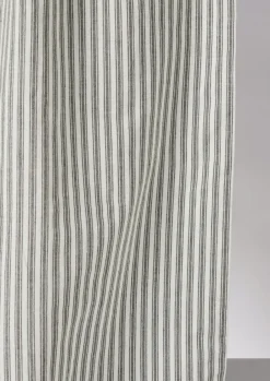 Organic Ticking Stripe Shower Curtain Textiles|Bathroom
