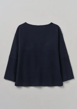 Clearance Panelled Boiled Wool Sweater Women Knitwear