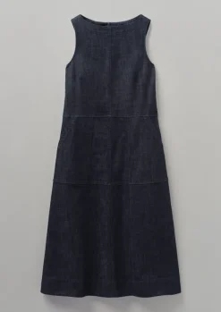 Sale Panelled Organic Denim Dress Women Denim|Workwear