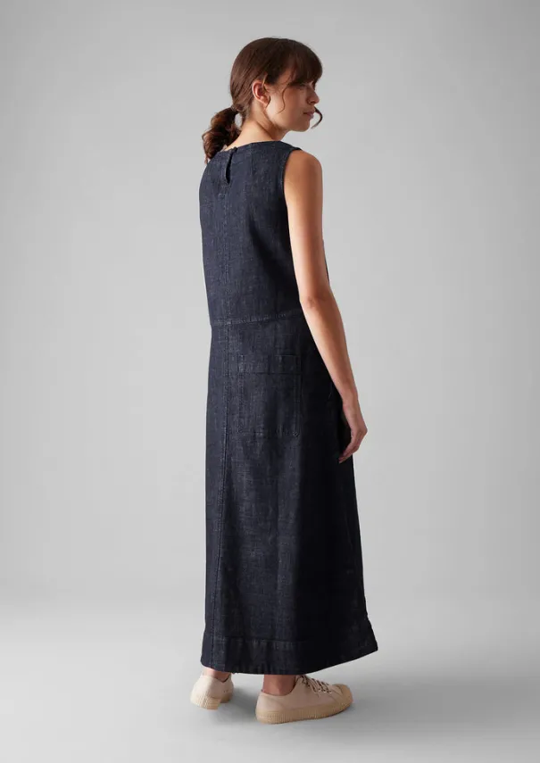 Sale Panelled Organic Denim Dress Women Denim|Workwear