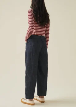 Panelled Organic Denim Trousers Women Denim|Workwear