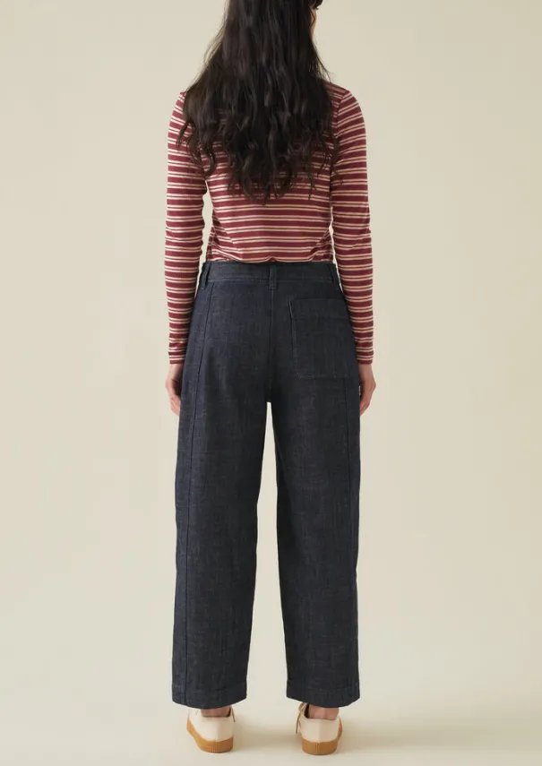 Panelled Organic Denim Trousers Women Denim|Workwear