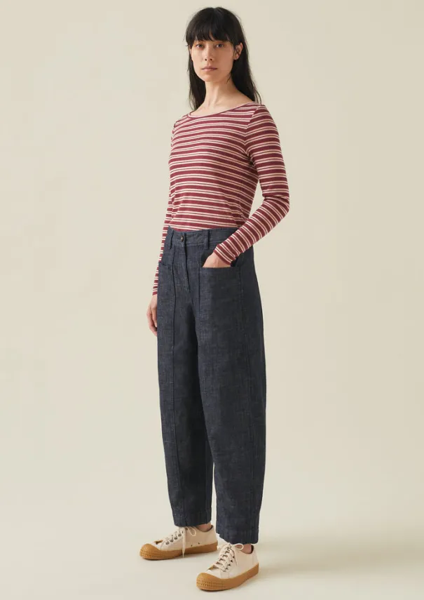 Panelled Organic Denim Trousers Women Denim|Workwear