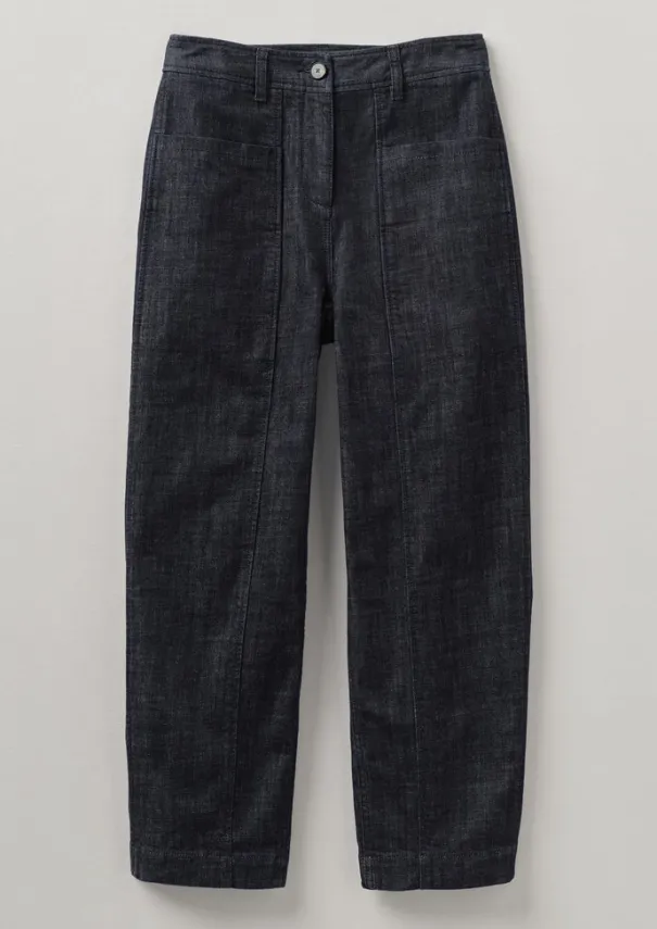 Panelled Organic Denim Trousers Women Denim|Workwear