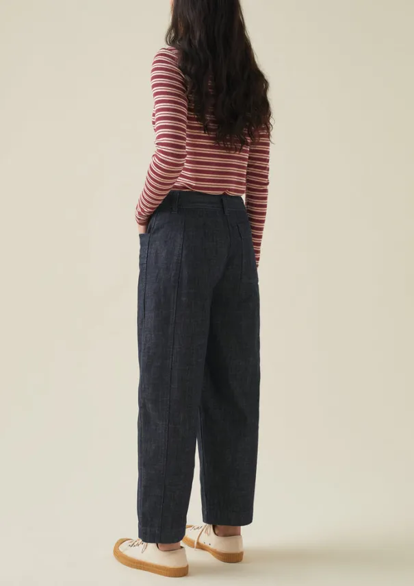 Panelled Organic Denim Trousers Women Denim|Workwear