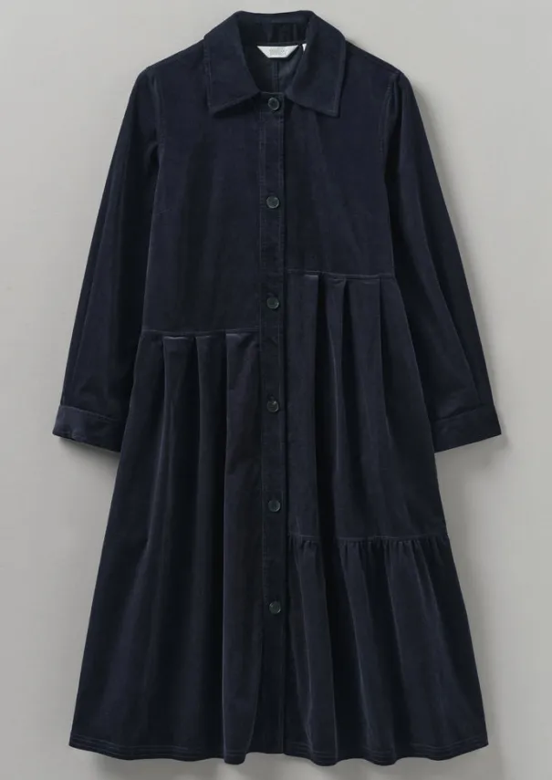 Panelled Organic Needlecord Dress Women Cord|Dresses