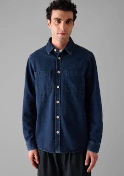 Outlet Patch Pocket Denim Shirt Denim|Workwear
