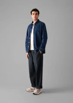 Outlet Patch Pocket Denim Shirt Denim|Workwear