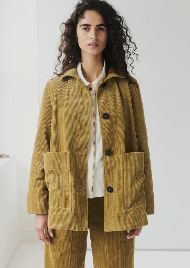 Best Patch Pocket Organic Cord Jacket Women Cord|Workwear