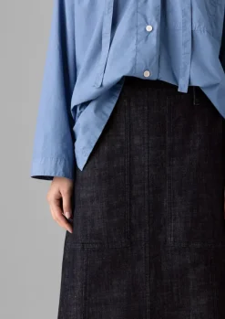 Online Patch Pocket Organic Denim Skirt Women Denim|Workwear