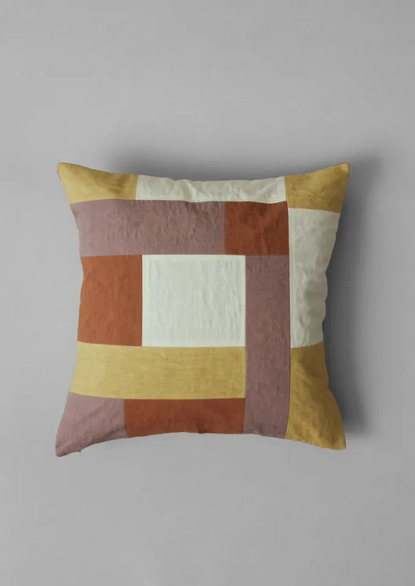 Online Patchwork Linen Cushion Cover Textiles|Cushions & Covers