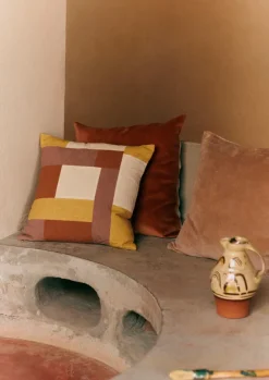 Online Patchwork Linen Cushion Cover Textiles|Cushions & Covers