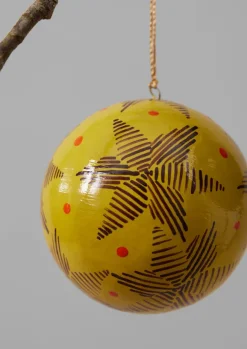 Pointed Star Hand Painted Bauble Christmas Decorations