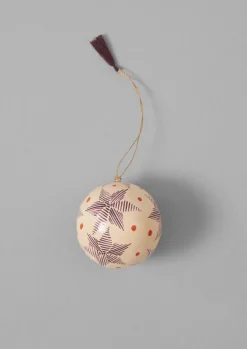 Pointed Star Hand Painted Bauble Christmas Decorations