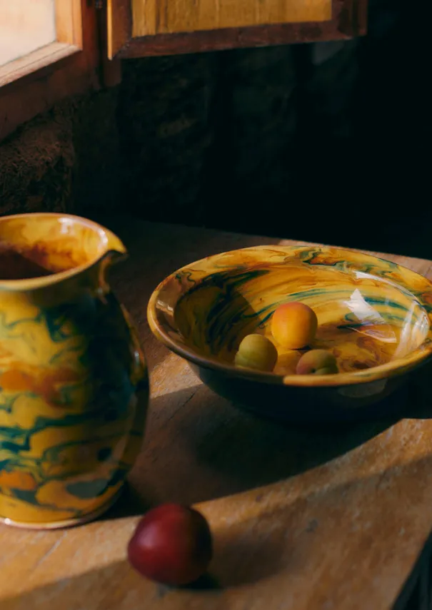 Sale Poterie Barbotine Marbled Dish Ceramics