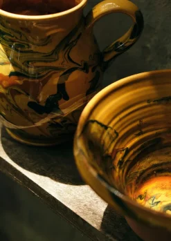 Online Poterie Barbotine Marbled Pitcher Ceramics