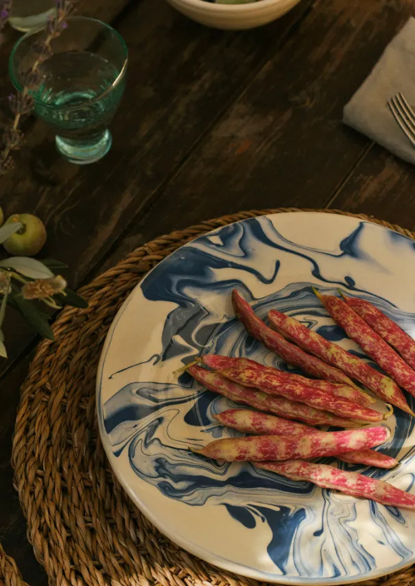 Outlet Poterie Barbotine Marbled Plate Ceramics|Tableware