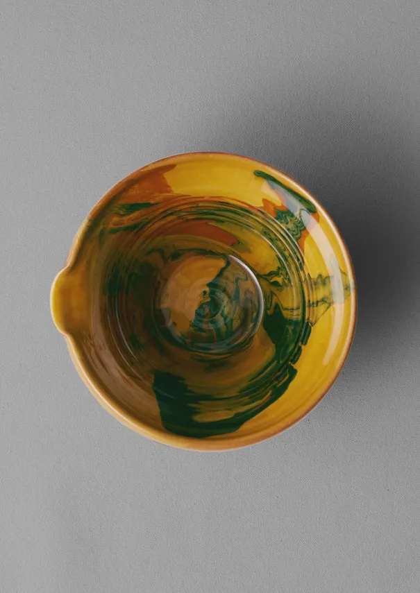 Outlet Poterie Barbotine Marbled Pouring Bowl Ceramics|Tableware