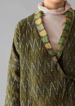 Discount Repurposed Ikat Kantha Jacket Women Gowns|Nightwear