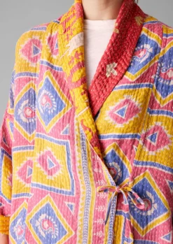 Repurposed Kantha Coat Women Gowns|Nightwear