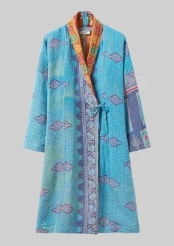 Clearance Repurposed Kantha Coat Women Gowns|Nightwear