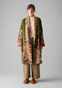 Outlet Repurposed Kantha Coat Women Gowns|Nightwear