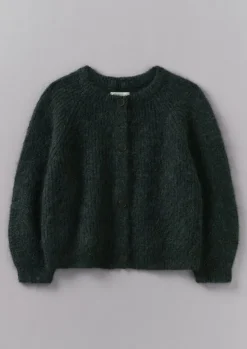 Outlet Ribbed Mohair Blend Cardigan Women Knitwear