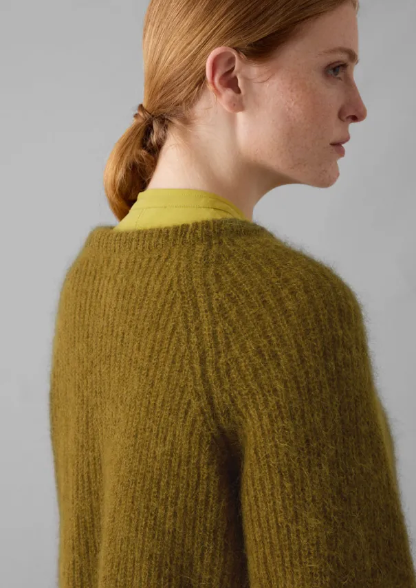 Discount Ribbed Mohair Blend Cardigan Women Cashmere|Knitwear