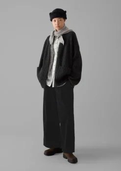 New Ribbed Wool Knitted Cardigan Women Knitwear