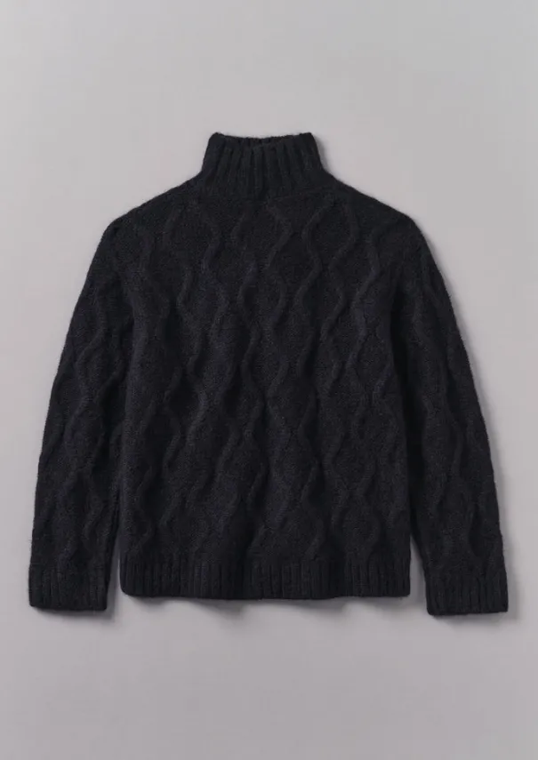 New Roll Neck Cable Knit Sweater Knitwear