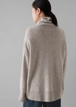 Online Roll Neck Wool Cashmere Sweater Women Jersey|Cashmere