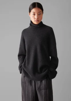 Hot Roll Neck Wool Cashmere Sweater Women Cashmere|Loungewear