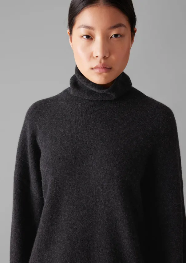 Hot Roll Neck Wool Cashmere Sweater Women Cashmere|Loungewear