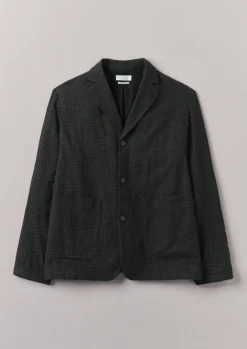 Clearance Seersucker Wool Cotton Blazer Coats & Jackets